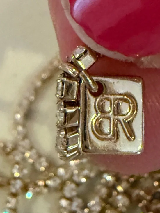 Banana Republic Gold-Tone Crystal Tennis Necklace - Women Jewelry 36” L - Picture 3 of 5